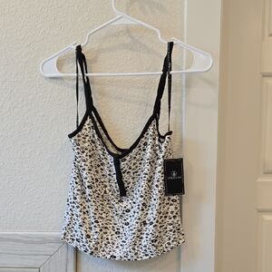 Versace Monochrome Floral Camisole